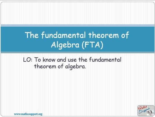 Maths AA-HL 2.12.5 Fundamental theorem of algebra